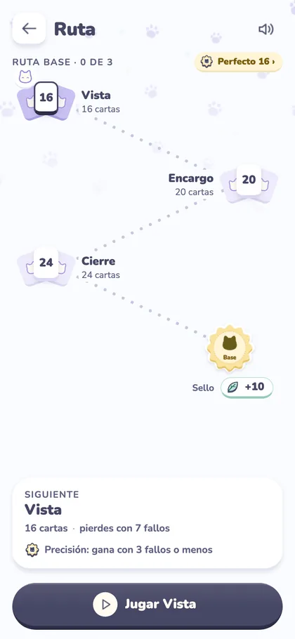 Captura de la app: Ruta